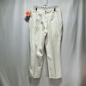Isaac‎ Mizrahi For Target Womens White Straight Leg Pants Size 16